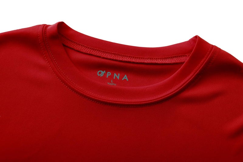 Opna Youth Boys Dri Fit Athletic T Shirts for Boys & Girls Sports Undershirt â€“ Youth & Teen Sizes RED-M - Image 5